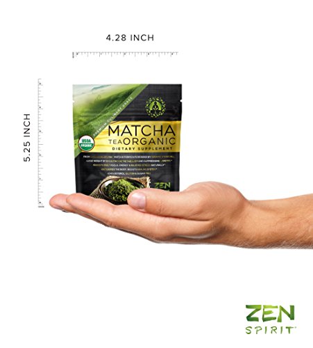 Matcha Green Tea Powder Organic - Japanese Premium Culinary Grade, Unsweetened & Sugar Free - USDA & Vegan Certified - 30g (1.06 oz) - Perfect for Baking, Smoothies, Latte, Iced tea & Weight Loss.