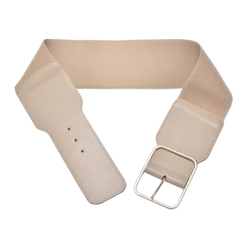 Women's Wide Stretchy Cinch Belt 3 Inch Vintage Metal Buckle Belts 26-472