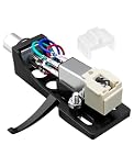 Black Headshell, AT-3600L Magnetic Cartridge Compatible with Pioneer PLX-1000 PL-518 PL-530 PL-A35 PLX-500 PL-560 PL-200 PL-516 PL-255 PL-200X XL-A700 PL-A45D, Record Player Turntable Cartridge