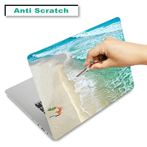 Artso Laptop Skin Sticker Decal, 12" 13" 13.3" 14" 15" 15.4" 15.6 Inch Laptop Universal Netbook Pc Notebook Vinyl Reusable Skin Sticker Cover Art Case Protector Personalized, Ocean Beach Sunbathing #TOP2