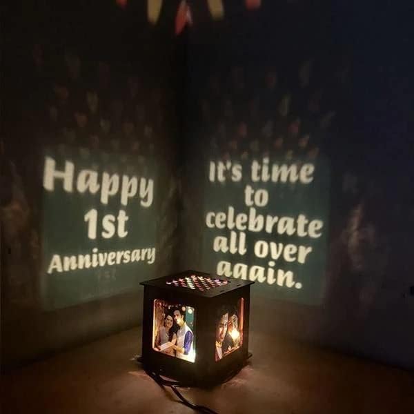 GIFTSVALLA Wooden Shadow Box with Electric Night Lamp Best Customized/Personalized Gifts | Birthday Gift, Best Gift for Girlfriend, Wife Special Latest, Gift for Anyone 3
