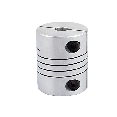 Aexit 6.35mmx12mm Aluminum Electrical equipment Alloy Spline Shaft Flexible Helical Coupling 25mm Diameter 30mm Length