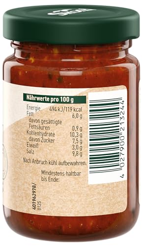 Fuchs Gewürze - Harissa Paste | Scharf-würzige Würzpaste mit natürlichen Zutaten, mit 24,5% Chilis | Ideal zu Couscous und Suppen | 100 g in wiederverschließbarem Glas