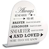 Inspirational Quotes Desk Decor Gifts For Women Best Friend Encouragement Cheer Up Gifts Office Inspiring Positive Plaque Stainless Steel Stand For Cowoker Motivational Sign For Son Daughter Birthday