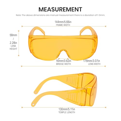 Image of Calabria Fit Over Safety Glasses | Polarized Sunglasses Over Glasses | Wrap Around Anti-Fog | Scratch Resistant | Unisex