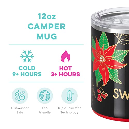 Swig Life Camper Mug, 12Oz Christmas Travel Mug With Handle And Lid, Stainless Steel, Dishwasher Safe, Triple Insulated Holiday Coffee Mug Tumbler, Christmas Gift Mug, Santa Mug In Tis The Season #TOP3