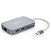 MINIX Neo C, Type-C Hub with PD Charging, 4K HDMI Output, Gigabit Ethernet, Card Reader, USB 3.0 Ports for MacBook & Macbook Pro - Space Grey