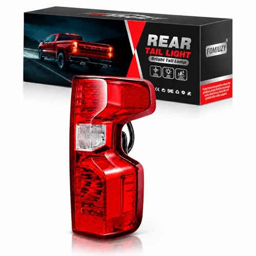 Image of Halogen Tail Lights Assembly Right Passenger Fit Chevy Silverado 1500 2019 2020 2021 2022 2023 2024 2025 Chevrolet 2500 3500 HD 2500HD 3500HD Rear Brake Back Up Lamp Taillight Lens GM2801308