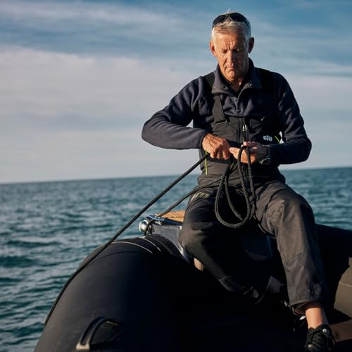 Gill Mens OS2 Offshore Sailing Trousers/Salopettes - Waterproof, Windproof & Breathable (Black, L) - Image 3