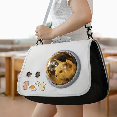 Miniatura 2 de Transportín Gato Y Perro Pequeño Hasta 5 Kg Mochila Bolsa De Transporte Plegable Apto Cabina Avión 40x26x26 Uso Coche Y Viajes Cortos Cat Dog Carrier