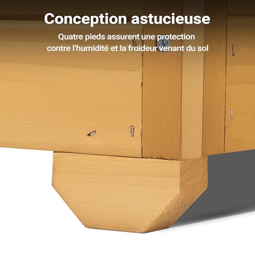 Maisonnette extérieure chat pour un abri de jardin douillet - 7