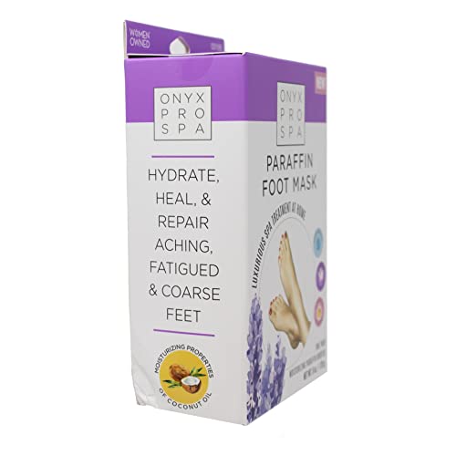 Onyx Professional Moisturizing Socks Foot Mask Lavender - Cracked Heel Repair, Dry Feet Treatment, Foot Moisturizer - 10 Minute Dry Feet Hydrating Mask for Smooth Baby Soft Healthy Feet