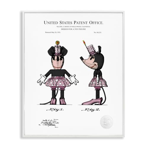 'Girl Mouse Toy Patent'| Framed Giclee Art