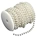 Ambox 8 mm Large Ivory Pearls Faux Crystal Beads by The Roll for Flowers Wedding Party Decoration