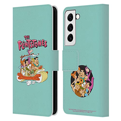 Étui portefeuille Samsung S22 5G The Flintstones en cuir Head Case