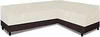 Vista 12 de Easy-Going Funda de sofá modular en forma de L para patio, funda impermeable para exteriores, funda resistente para muebles de jardín con marrón