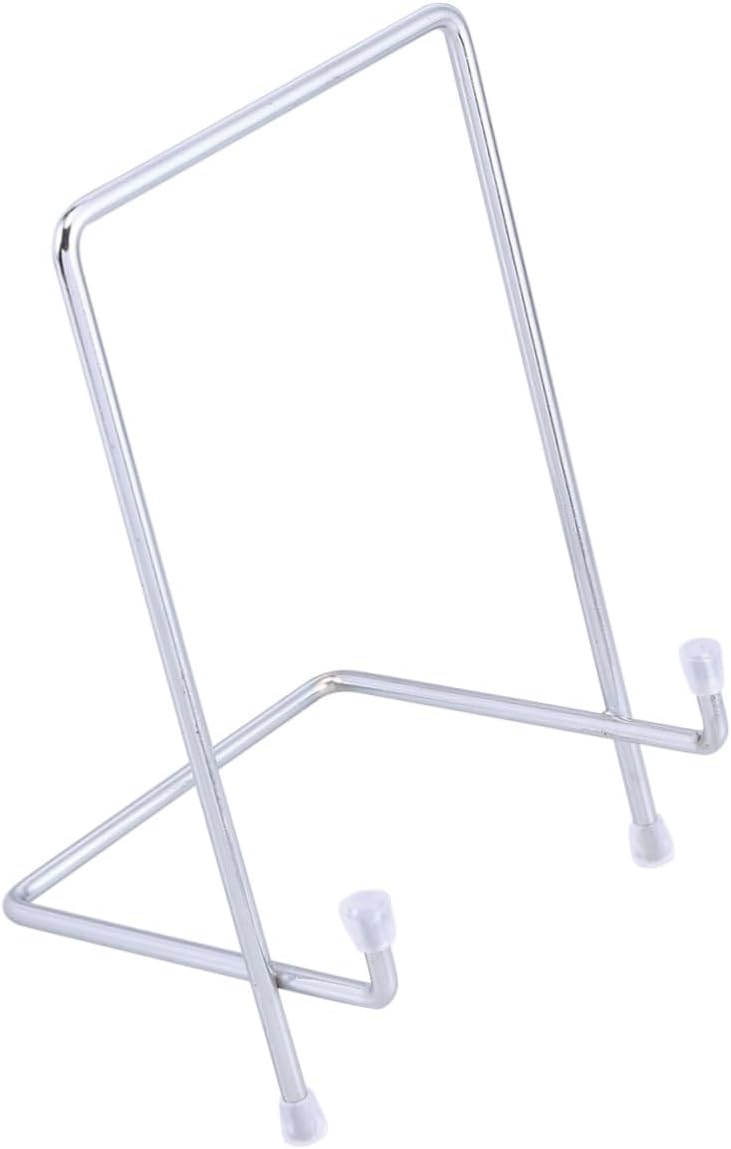 Cabilock 3pcs Multi-purpose Metal Display Stand for Picture Frames Books and Medals Elegant Silver Rack for Home Decor and Exhibitions Sturdy and Stylish Shelf Holder
