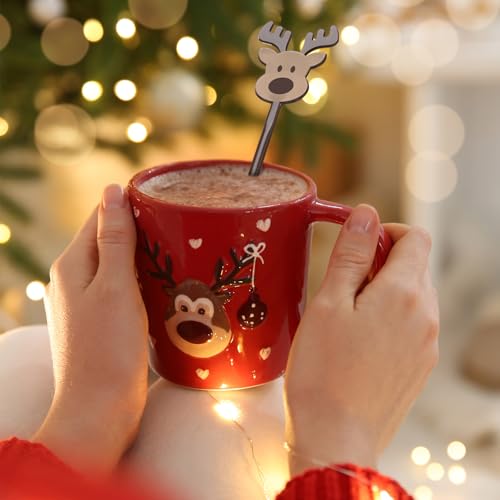 SiliFine 30 Pcs Christmas Drink Stirrers Reindeer Stir Sticks by SiliFine - Used condition - Image 4