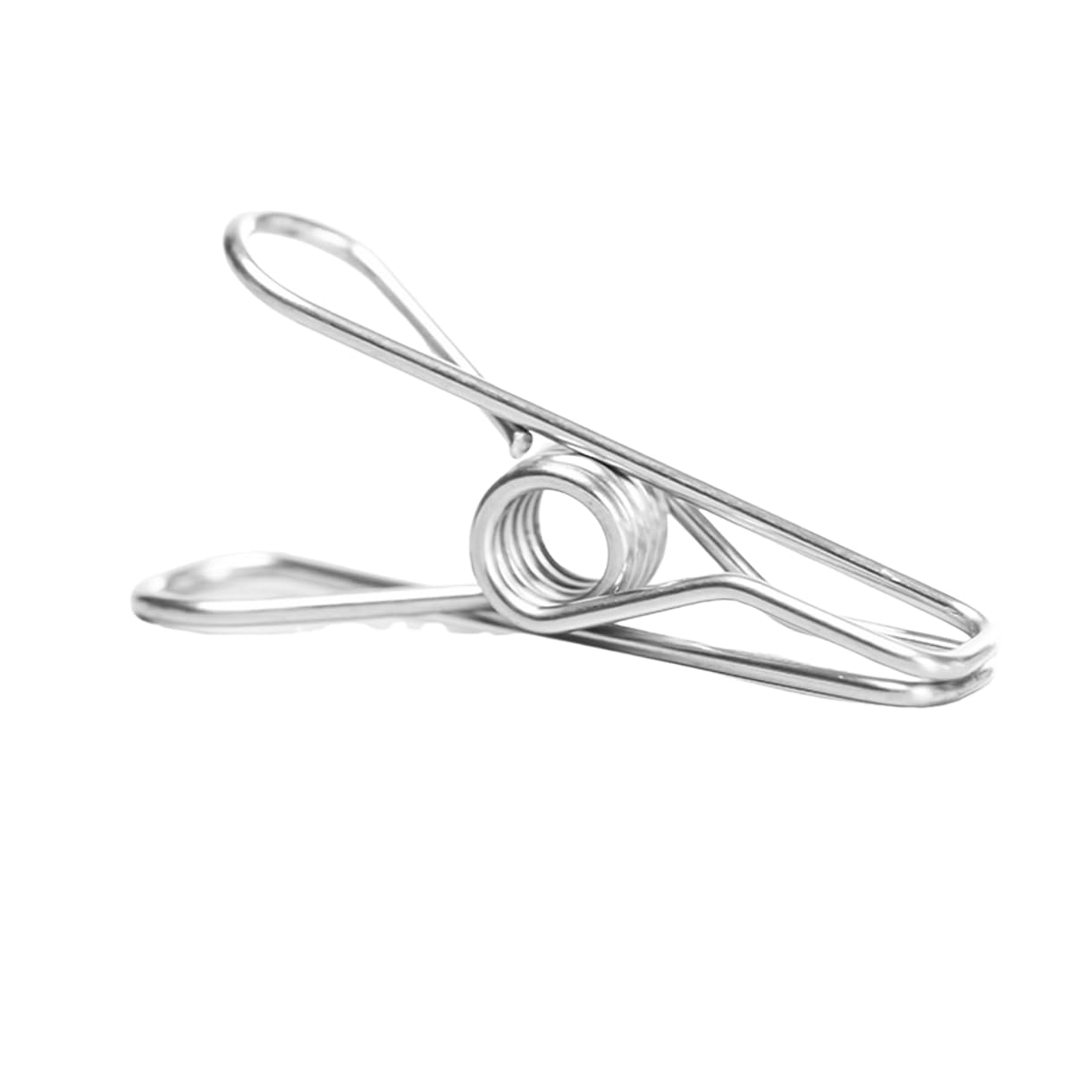 Pinzas de acero inoxidable, clips de resorte de metal, clips universales para colgar en oficinas, cocinas y baños, 5 cm, paquete de 100