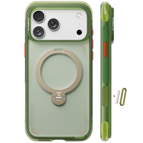 TORRAS Ostand Q3 Air for iPhone 17 Pro Max Case with Real Airbags, Military Grade Protective | Fit for MagSafe for iPhone 17 Pro max cover with Camera Control | Shockproof & Stylish Green