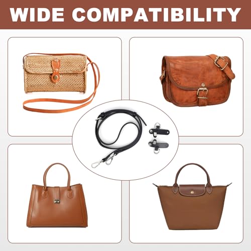 Image of dadop Strap Kit Compatible with Longchamp Mini Bags - Leather Adjustable Purse Straps for Women's Mini Shoulder Bag