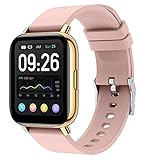 Fitnessuhr Damen Herren Smart Watch Sportuhren Pulsuhr Fitnessuhr Tracker Armband Uhr Blutdruck Schrittzähler Pulsmesser Wasserdicht Herzfrequenz Schlafmonitor Smartwatch IOS Android