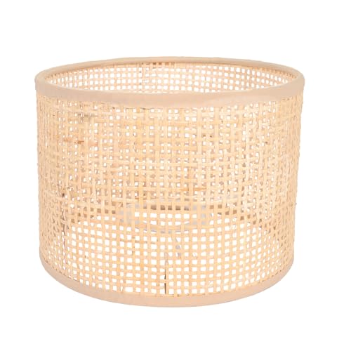 Angoily Kronleuchter-Lampenschirm Hängende Pendelleuchtenabdeckung Rattan Gewebter Lampenschirm Rattan-Korb-Stil Für Tischlampe Stehlampe Pendelleuchte 16 X 12, 09D830PIA81472SV2IZ2PM66, Khaki