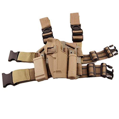 H Welt EU Taktische Airsoft Right Leg Paddel Gürtel Oberschenkel Hand Drop Holster Schwarz für M9 M92 (DE) Cover