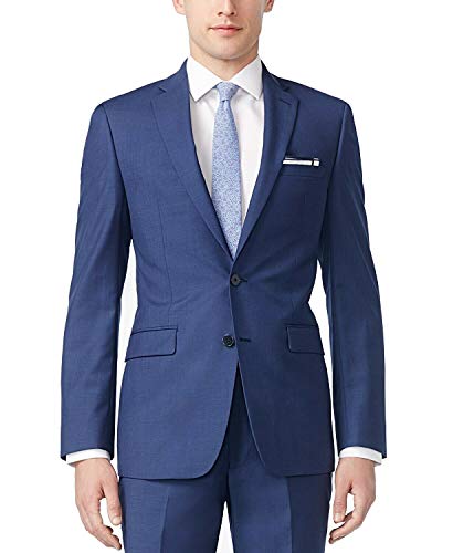 Calvin Klein Men's Slim Fit Suit Separates, Solid Medium Blue, 40...