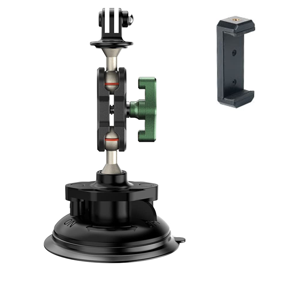 Suction Cup Bracket for Gopro Hero 11 10 9 8 7 Black Max DJI Osmo Insta360 Akaso Camera Tripod for All Phone 03C (Model1)