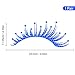 Car Eyelashes for Headlights 1 Pair Reflective Car Eyelashes Cute PVC Lashes Personalized 9.8x4.4in DIY Decorative Stickers Accessories, Blue Auto Decor Auto Lashes Accessories
