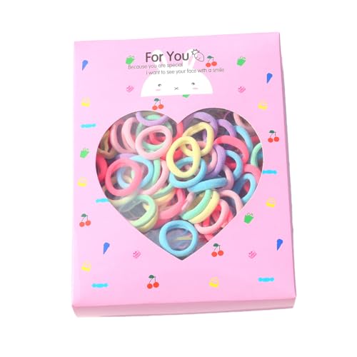INSKIDS 844-teiliges Haar-Zubehör-Set für Mädchen, Bonbonfarben, Nylon-Haargummis, elastischer Pferdeschwanz-Halter, Gummiband für Babys, Kinder, Cartoon-Haarspange für dickes und dünnes Haar