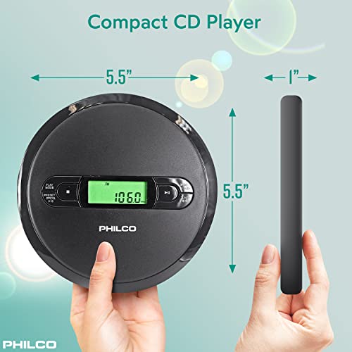 PHILCO Personal CD Player with MP3 Playback, FM Radio & 60 Second Anti-Shock - Thumbnail 4