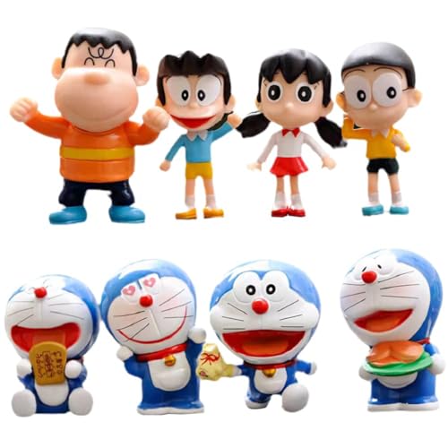 Doraem-on Juego de Figuras,Doraemo-n Adorno para Tarta,8Piezas Decoración de Tartas...