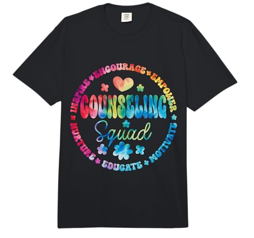 Groovy Counseling Squad Office Appreciation Back to School Comfort Colors Adult Heavyweight T-Shirt