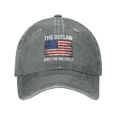 FOESUNIT Outlaw Hillbilly 2024 Flag Hat Outlaw Hillbilly 2024 Hat Gray