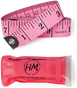 Tape Measure Body Measuring Tape,HANSMAYA 1/2" x 60",Pink