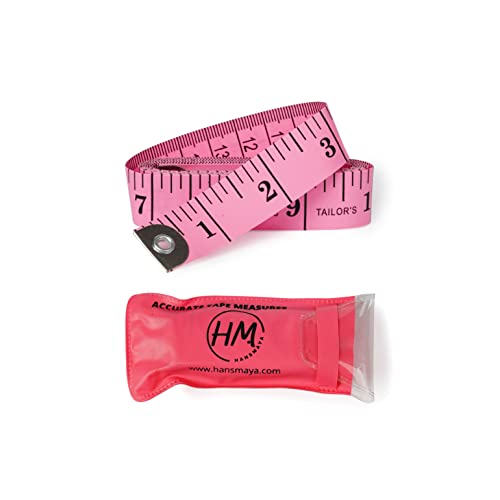 Tape Measure Body Measuring Tape,Hansmaya 1/2" X 60",Pink #TOP5