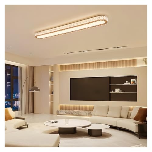Lustre moderne de luxe en cristal doré L80cm pour illuminer un grand salon royal
