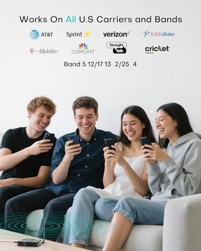 Image of ZORIDA Cell Phone Signal Booster for All US Carriers, Boosts 5G 4G LTE 3G, Cell Phone Booster 72dB High Gain Antennas, Cellular Signal Booster Verizon, AT&T, T-Mobile, App Support FCC Approved