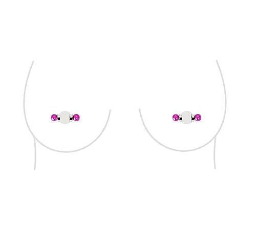 Miniatura 26 de Non-Piercing Fake Nipple Ring Barbell Stud Faux Piercing Body Jewelry For Women (B - Regular (Gold))