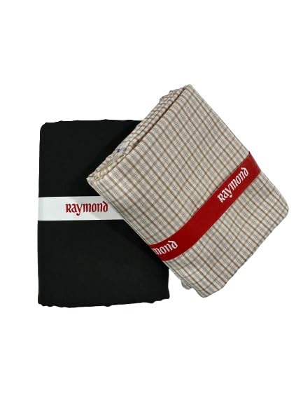 Image of Raymond Men's Premium Shirt & Trouser Fabric Combo | Unstitched Cotton Blend | Formal & Office Wear Fabric Set