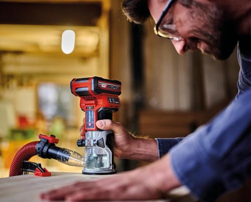 Miniatura 4 de Einhell Professional Fresa De Cantos Con Batería Tp-Et 18 Li Bl-Solo Power X-Change 18v, 40 Mm Altura De Carrera, Motor Sin Escobillas