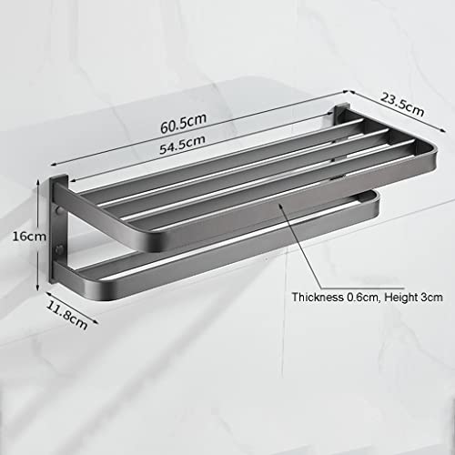Porte-serviette à double pliage en aluminium espace de finition supérieure - 4