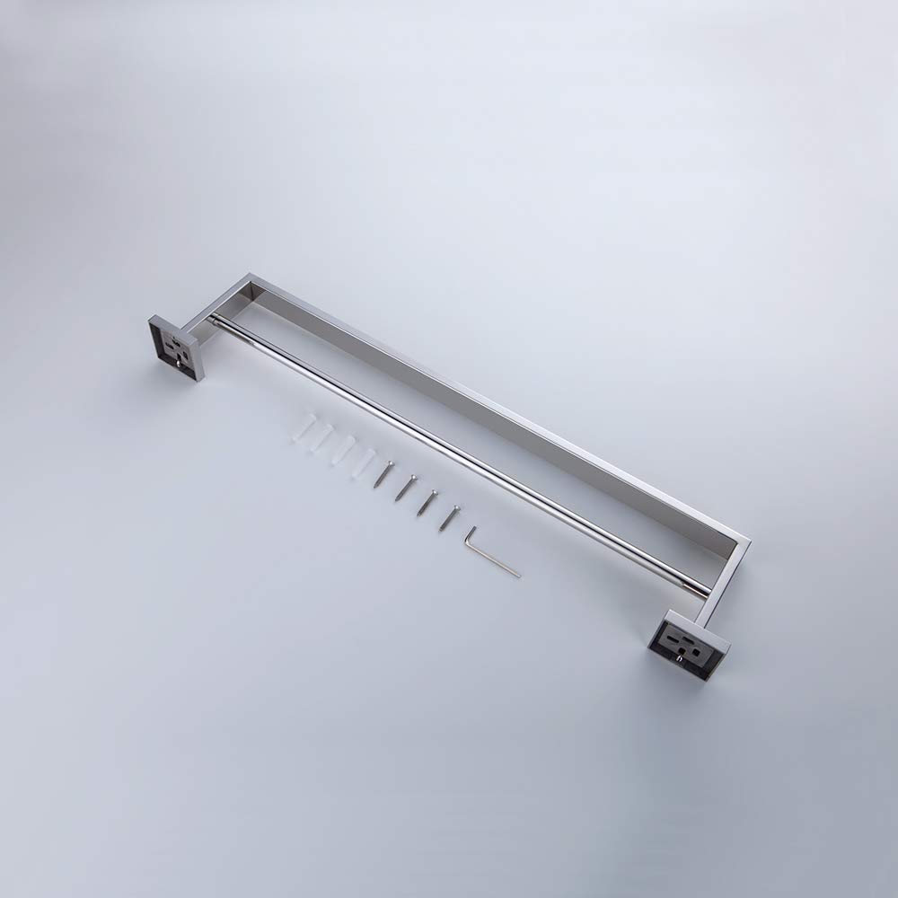 Handtuchstange Doppelt, 60 cm Badezimmer Handtuchhalter aus Edelstahl, Chrom