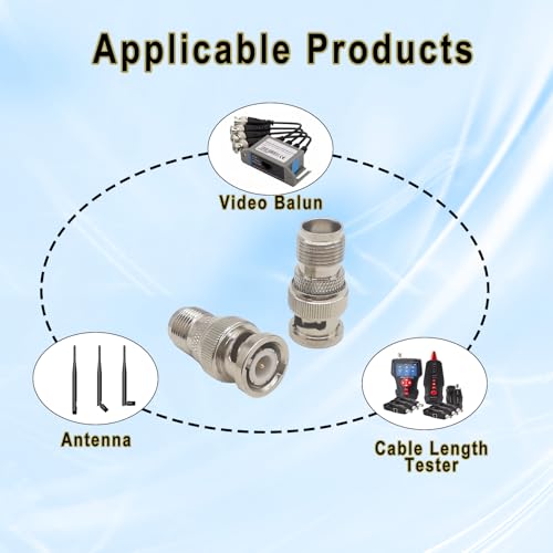 Adaptador Coaxial TNC Hembra a BNC Macho 2PCS miniatura 4