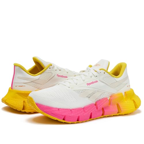 Reebok Floatzig Running Shoes for Women, Chalk/Sand/Atomic Pink, 7