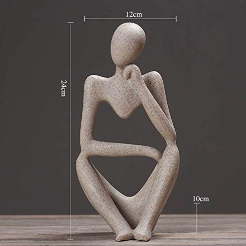 BESPORTBLE Estátua do Pensador Abstrato Figura Humana Escultura Ornamento Moderno de Mesa para Decor