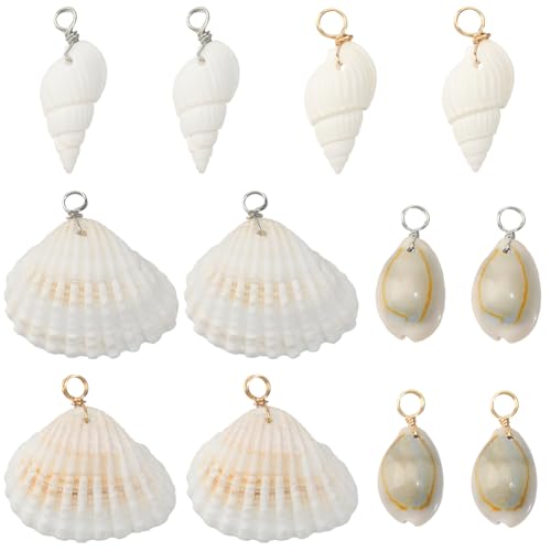Pendentifs cauris percés pour fabriquer facilement vos bijoux d'été : 24 pièces - 2
