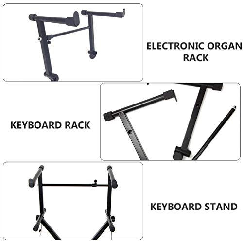 Exceart Piano Keyboard Stand Universal Iron Art Electric Organ Piano Rack Portable Professional Music Stand Support For Home Shop #TOP2